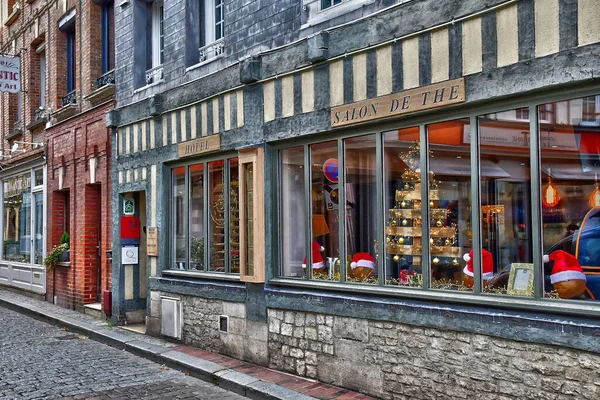 Honfleur France Septembre 2019 Magasin Spécialités Régionales Dans Centre Ville — Photo