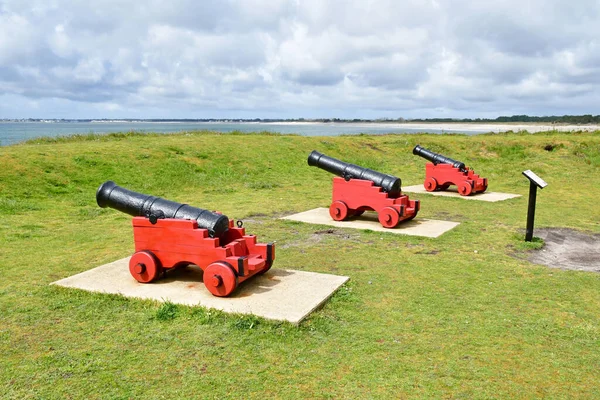 Combrit Sainte Marine France May 2021 Old Cannon Seaside — Stockfoto