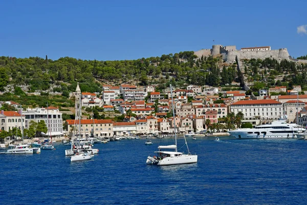 Hvar Kroatien September 2021 Den Pittoreska Gamla Staden — Stockfoto