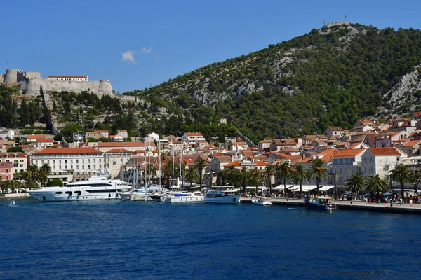 Hvar Kroatien September 2021 Den Pittoreska Gamla Staden — Stockfoto