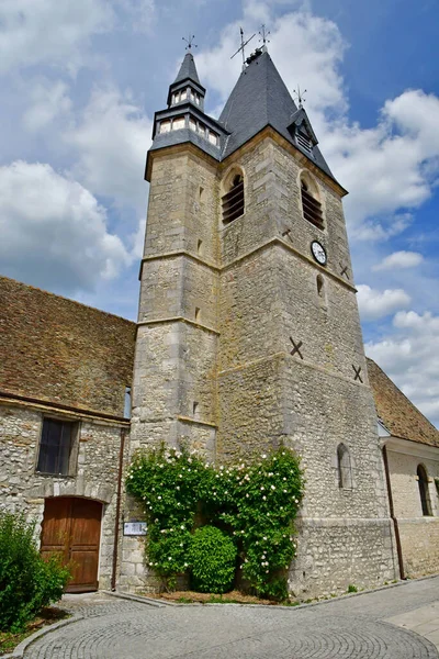 Chaussee Ivry Frankrijk Juni 2021 Saint Blaise Kerk — Stockfoto