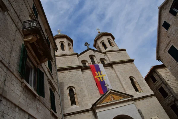 Kotor Μαυροβούνιο Σεπτεμβρίου 2021 Ορθόδοξη Εκκλησία Του Αγίου Νικολάου — Φωτογραφία Αρχείου