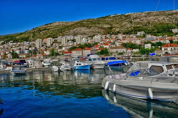 Ντουμπρόβνικ Κροατία Σεπτεμβρίου 2021 Νέο Λιμάνι — Φωτογραφία Αρχείου