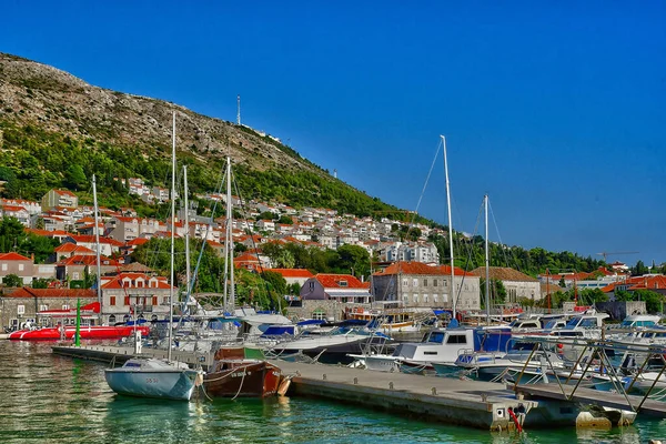 Ντουμπρόβνικ Κροατία Σεπτεμβρίου 2021 Νέο Λιμάνι — Φωτογραφία Αρχείου