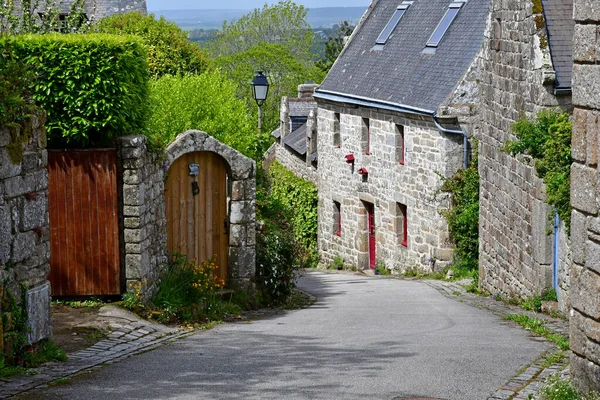 Locronan Francia Maggio 2021 Pittoresco Borgo Antico — Foto Stock