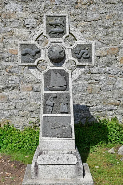 Плогофф Франция Мая 2021 Года Кельтский Крест Кап Сиена — стоковое фото