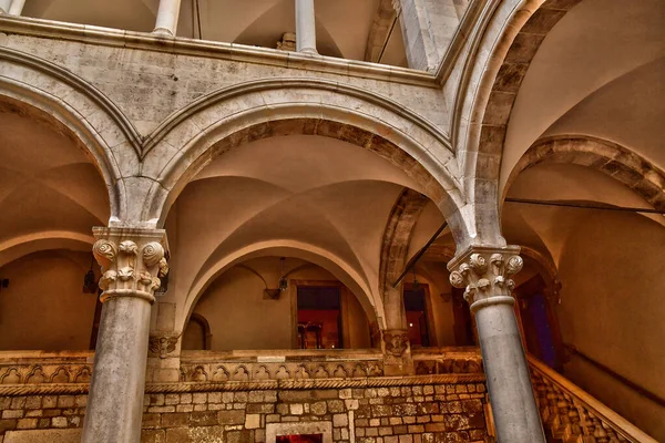 Dubrovnik Croacia Septiembre 2021 Gótico Palacio Del Rector Museo Historia —  Fotos de Stock