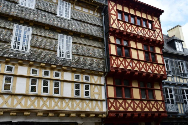 Quimper França Maio 2021 Pitoresco Centro Histórico Cidade — Fotografia de Stock