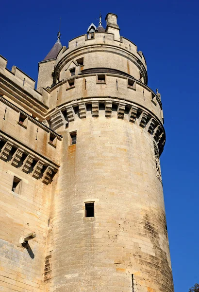 Pierrefonds Francia Abril 2017 Castillo Histórico Restaurado Por Eugene Viollet — Foto de Stock