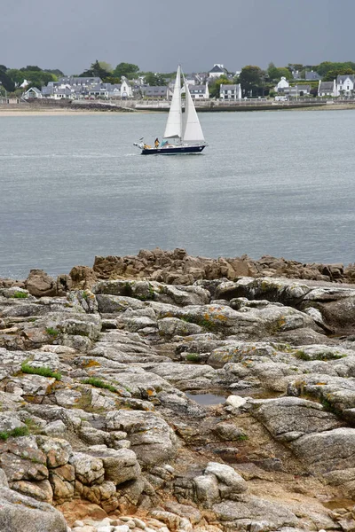 Benodet Francia Maggio 2021 Benodet Vista Dal Combrit Sainte Marine — Foto Stock