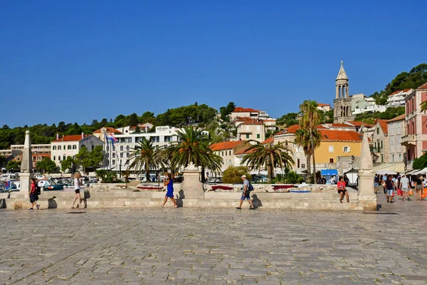 Hvar Croazia Settembre 2021 Pittoresca Città Vecchia — Foto Stock