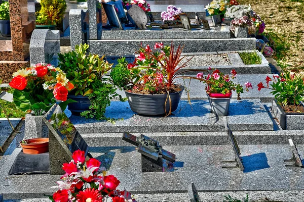 Verneuil Sur Seine Frankrijk September 2021 Begraafplaats — Stockfoto