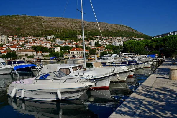 Dubrovnik Kroatië September 2021 Nieuwe Haven — Stockfoto