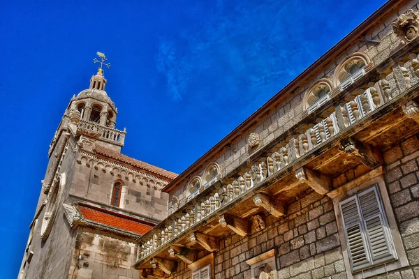 Korcula Kroatië September 2021 Kathedraal Saint Marc — Stockfoto