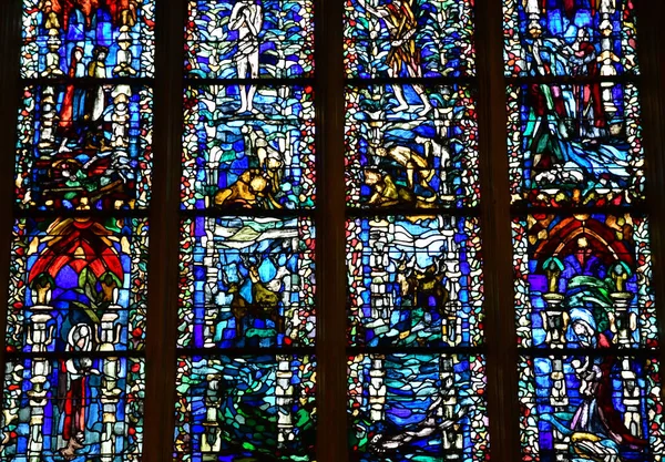 Quimper França Maio 2021 Catedral Saint Corentin — Fotografia de Stock