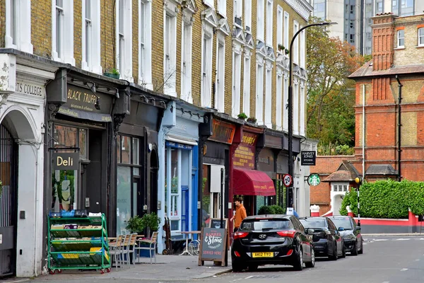 Londýn Hampstead Anglie Října 2021 Obchod Okrese Belsize Park — Stock fotografie