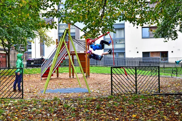 Edinburgh Scotland October 2021 Child Playground Old Picturesque City — 스톡 사진