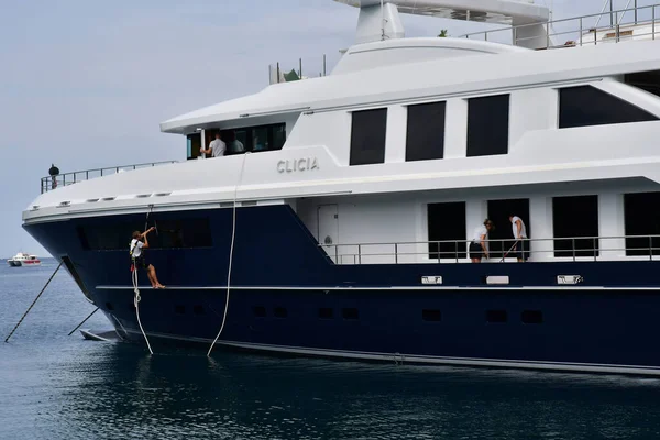 Croatia France June 2021 Yacht Cavtat Balkan — стоковое фото