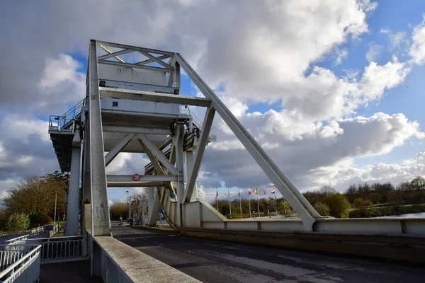 Benouville Γαλλία Σεπτεμβρίου 2019 Γέφυρα Του Πήγασου Νέα Γέφυρα Που — Φωτογραφία Αρχείου