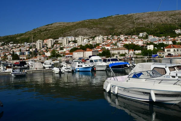 Dubrovnik Hırvatistan Eylül 2021 Yeni Liman — Stok fotoğraf