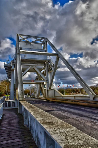 Benouville França Setembro 2019 Ponte Pegasus Nova Ponte Construída 1994 — Fotografia de Stock