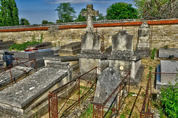 Verneuil Sur Seine Francia Settembre 2021 Cimitero — Foto Stock