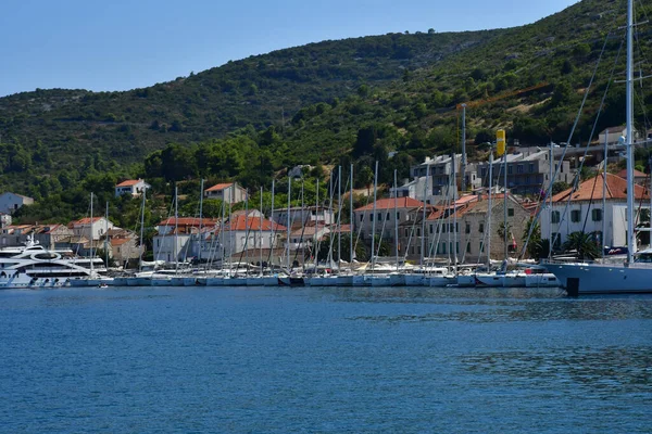 Hvar Kroatien September 2021 Den Pittoreska Gamla Staden — Stockfoto