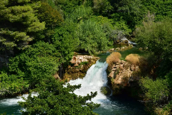 Croácia Sibenik Setembro 2021 Pitoresco Parque Nacional Krka — Fotografia de Stock