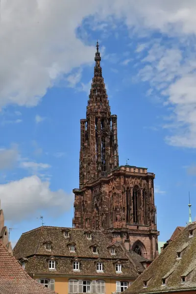 Straatsburg Frankrijk Augustus 2021 Het Pittoreske Stadscentrum Zomer Notre Dame — Stockfoto