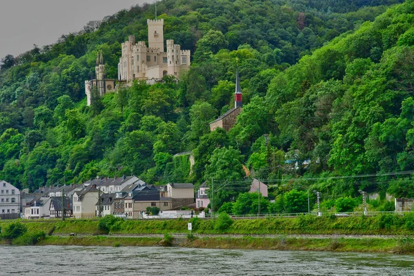 Rijndal Duitsland Augustus 2021 Kasteel Stotzenfels Bij Coblenz — Stockfoto