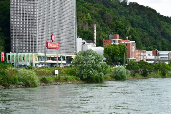 Koblenz Germany August 2021 Заводи Рейні — стокове фото