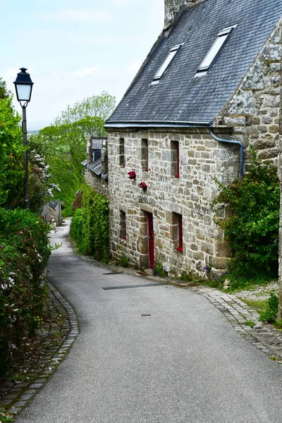 Locronan Francia Maggio 2021 Pittoresco Borgo Antico — Foto Stock