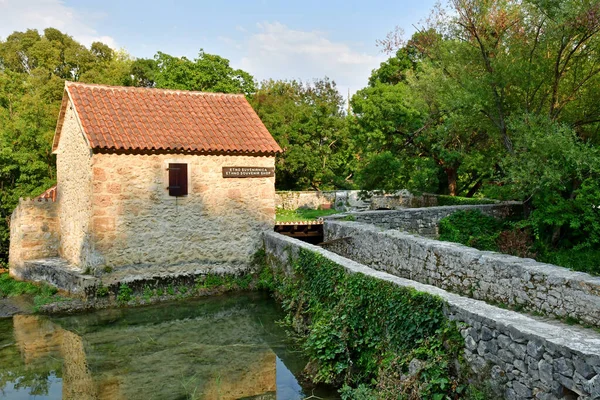 Croácia Sibenik Setembro 2021 Pitoresco Parque Nacional Krka — Fotografia de Stock