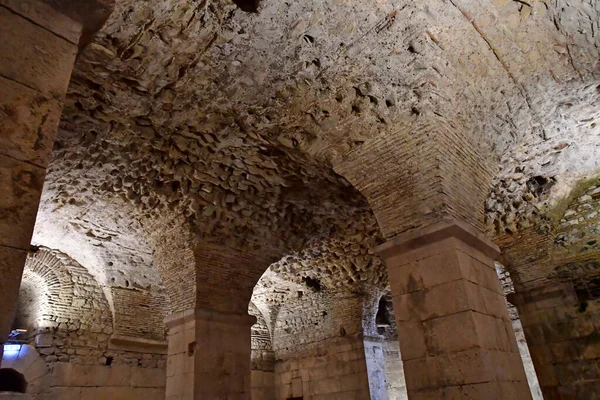 Split Croatia September 2021 Diocletian Palace Cellars — Stock Photo, Image