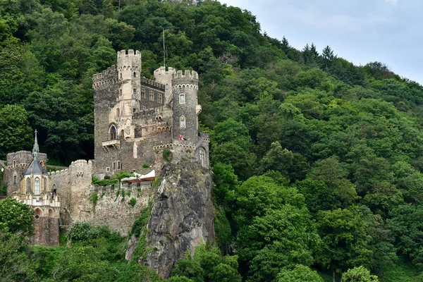 Rhine Valley Germany August 2021 Rheinstein Burg Valley Medieval Castles — Stock Photo, Image