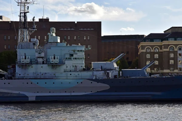 London Hampstead England October 2021 Hms Belfast Light Cruiser Second — Stock Photo, Image