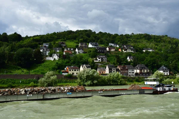 Lembah Rhine Germany Agustus 2021 Kota Niderheimbach Lembah Kastil Abad — Stok Foto