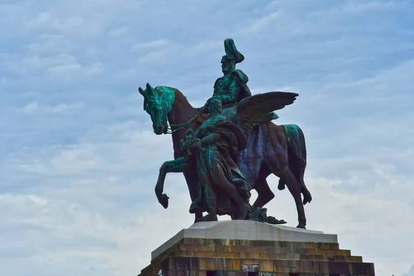 Koblenz Duitsland Augustus 2021 Deutsches Eck — Stockfoto