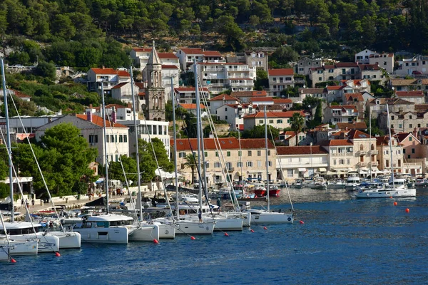 Hvar Horvátország Szeptember 2021 Festői Város Nyáron — Stock Fotó