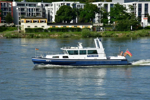 Mainz Duitsland Augustus 2021 Stad Vanaf Rijn — Stockfoto