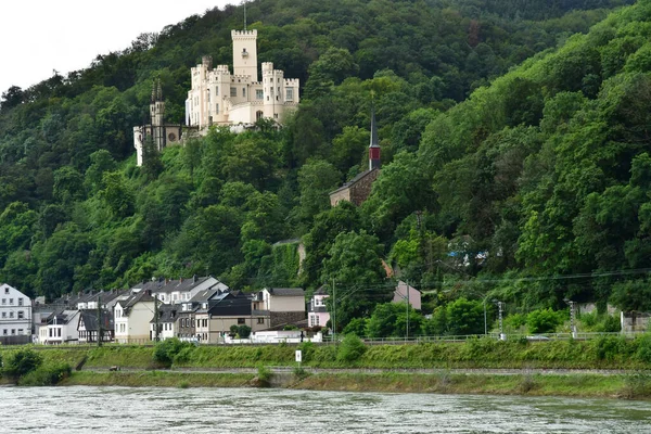 Rhendalen Tyskland Augusti 2021 Stotzenfels Slott Nära Coblenz — Stockfoto