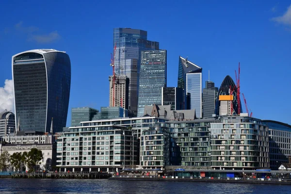 Londra Inghilterra Ottobre 2021 Vista Della Città Dal Tower Bridge — Foto Stock