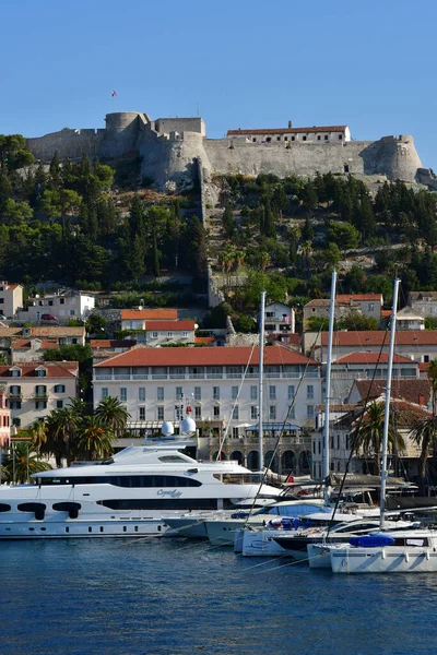 Hvar Chorvatsko Září 2021 Malebné Město Létě — Stock fotografie