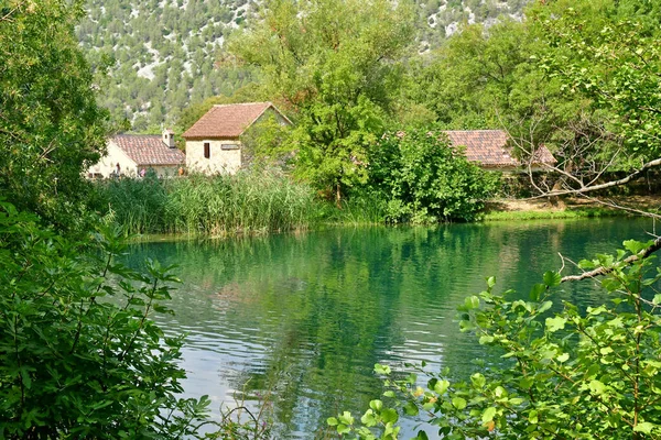 Croácia Sibenik Setembro 2021 Pitoresco Parque Nacional Krka — Fotografia de Stock