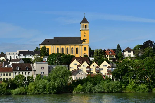 Mainz Germany Αυγούστου 2021 Πόλη Φαίνεται Από Ρήνου — Φωτογραφία Αρχείου