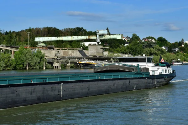 Magonza Germania Agosto 2021 Fabbrica Vicino Reno — Foto Stock