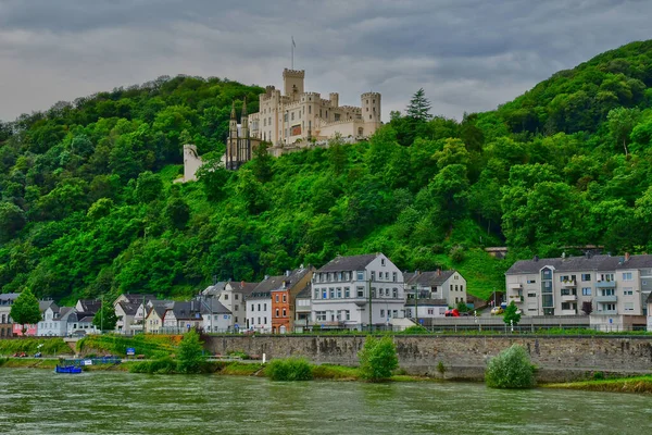 Долина Рейна Германия Августа 2021 Года Замок Стотценфельс Близ Кобленца — стоковое фото