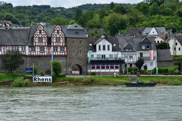 Vallée Rhin Allemagne Août 2021 Vallée Des Châteaux Médiévaux — Photo