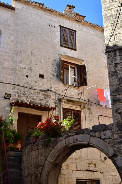 Trogir Kroatien September 2021 Die Malerische Altstadt — Stockfoto