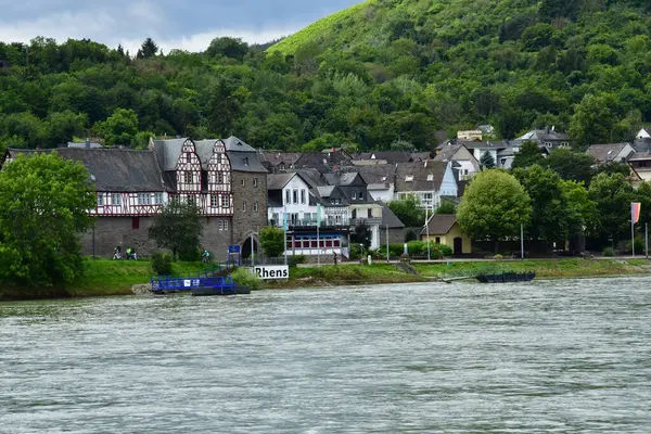 Vallée Rhin Allemagne Août 2021 Vallée Des Châteaux Médiévaux — Photo